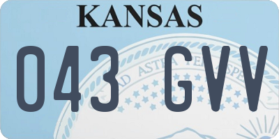 KS license plate 043GVV