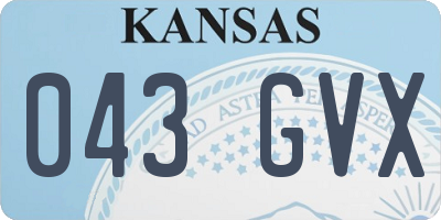 KS license plate 043GVX