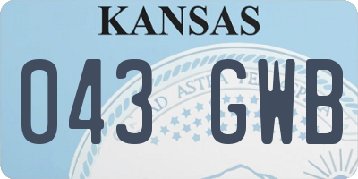 KS license plate 043GWB