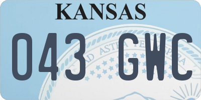 KS license plate 043GWC