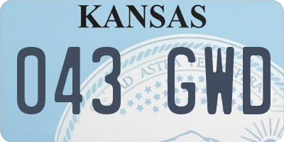 KS license plate 043GWD