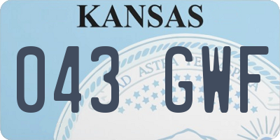 KS license plate 043GWF