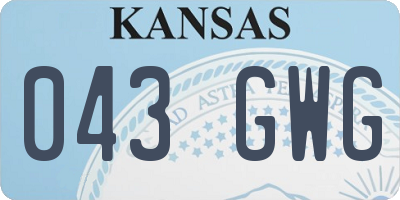 KS license plate 043GWG