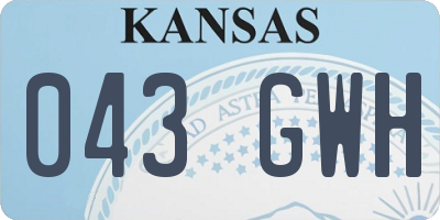 KS license plate 043GWH