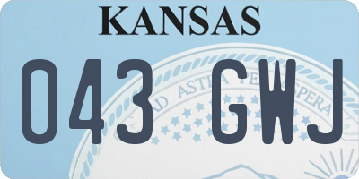 KS license plate 043GWJ