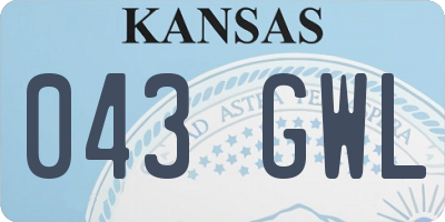 KS license plate 043GWL