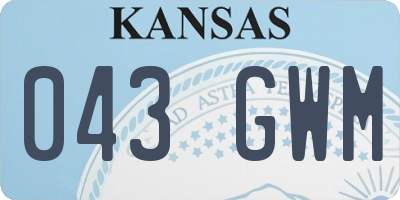 KS license plate 043GWM