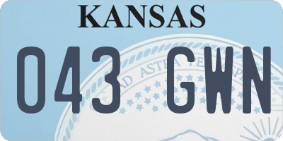 KS license plate 043GWN