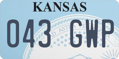 KS license plate 043GWP