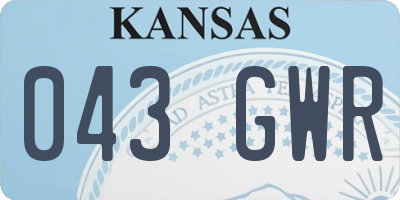 KS license plate 043GWR