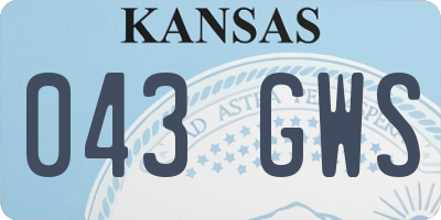 KS license plate 043GWS