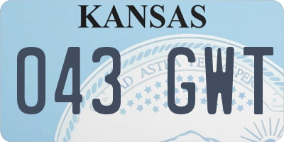 KS license plate 043GWT
