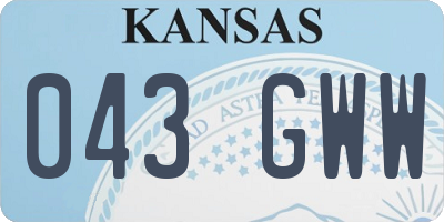 KS license plate 043GWW