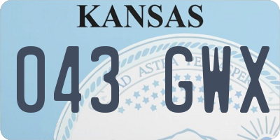KS license plate 043GWX