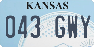 KS license plate 043GWY
