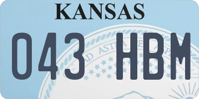 KS license plate 043HBM