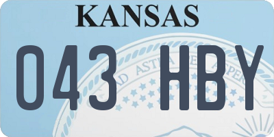 KS license plate 043HBY