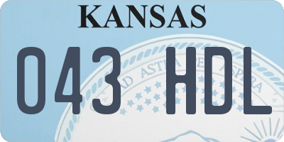 KS license plate 043HDL