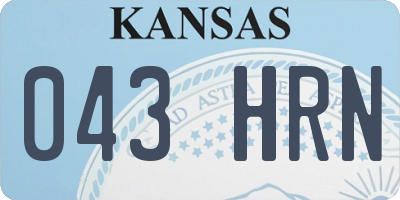 KS license plate 043HRN