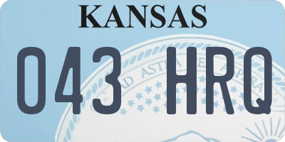 KS license plate 043HRQ