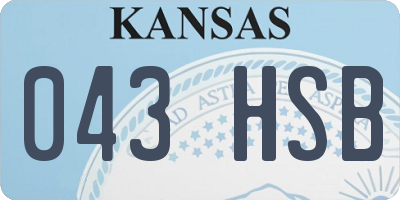 KS license plate 043HSB