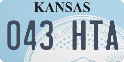 KS license plate 043HTA