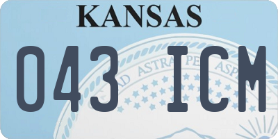 KS license plate 043ICM