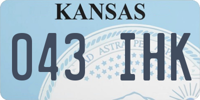 KS license plate 043IHK