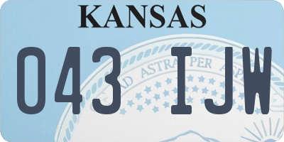 KS license plate 043IJW