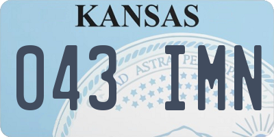 KS license plate 043IMN
