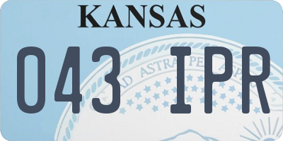 KS license plate 043IPR