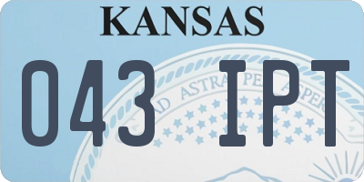 KS license plate 043IPT