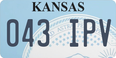 KS license plate 043IPV