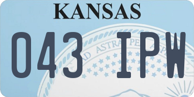 KS license plate 043IPW