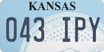 KS license plate 043IPY