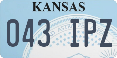 KS license plate 043IPZ