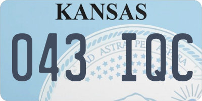 KS license plate 043IQC