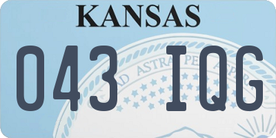 KS license plate 043IQG