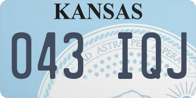 KS license plate 043IQJ