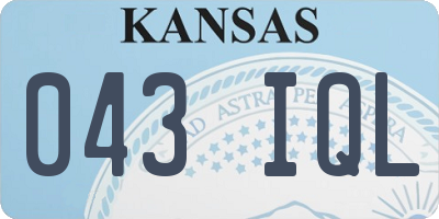 KS license plate 043IQL