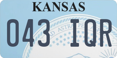 KS license plate 043IQR