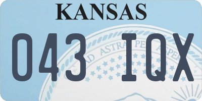 KS license plate 043IQX