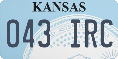 KS license plate 043IRC