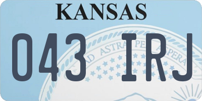 KS license plate 043IRJ