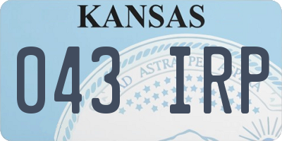 KS license plate 043IRP