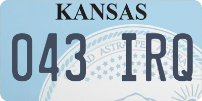 KS license plate 043IRQ