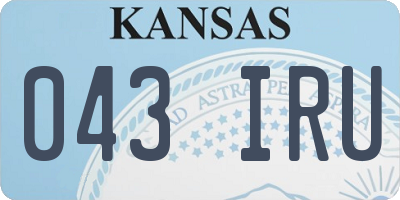 KS license plate 043IRU