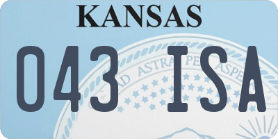 KS license plate 043ISA