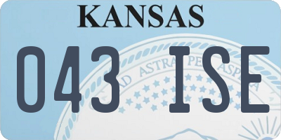 KS license plate 043ISE