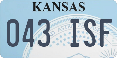 KS license plate 043ISF